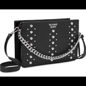 NWT Victoria Secret Black Studded Crossbody.